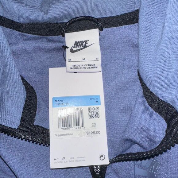 Nike Tech Lightweight Men's Blue and Navy zip up Hoodie - Picture 6 of 6